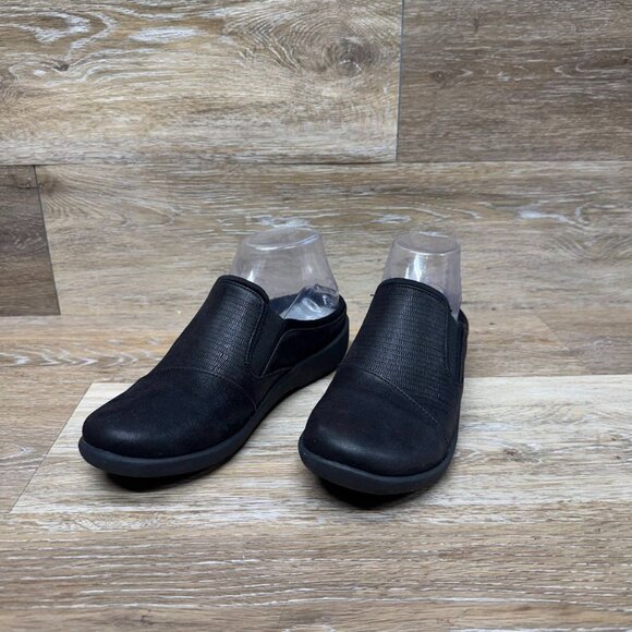 Clarks Cloudsteppers Sillian Free Black Textile Clog Women's Size 6.5 - Picture 1 of 7